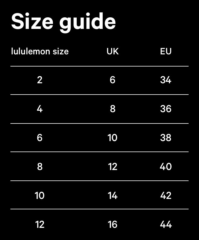 Find your size.